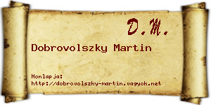 Dobrovolszky Martin névjegykártya