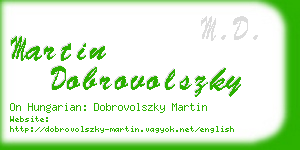 martin dobrovolszky business card